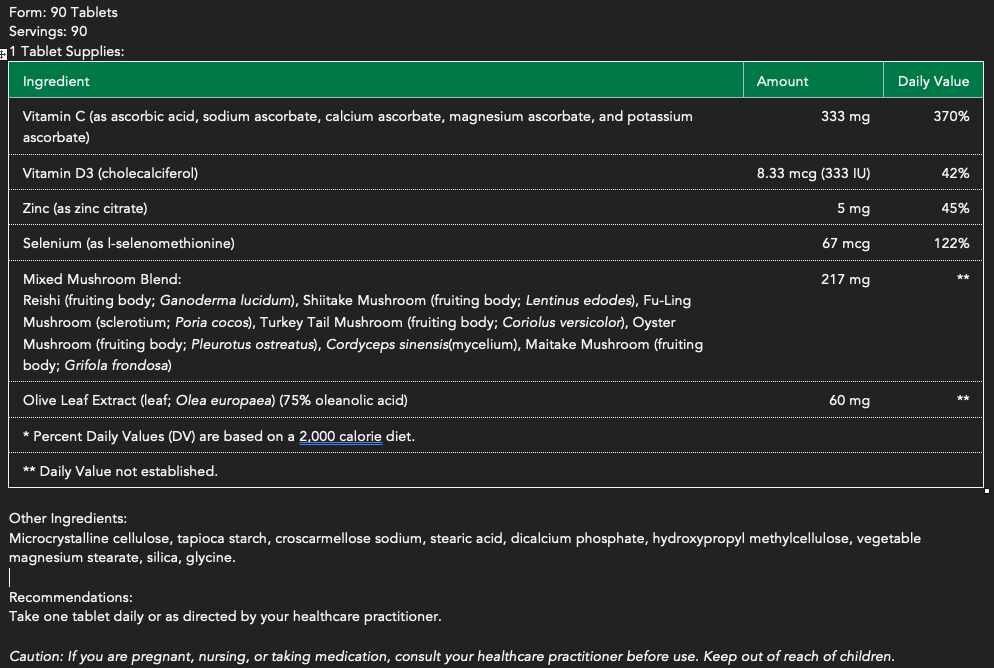 Opti-Immuno Support